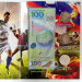 3 монеты и банкнота 100 рублей FIFA в капсульном альбоме