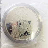 100 рублей 2009 300 лет Полтавской битвы, PROOF (UNC), серебро 1 кг в запайке