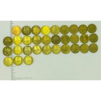 1 копейка погодовка СССР 32 монеты, VF, весь набор