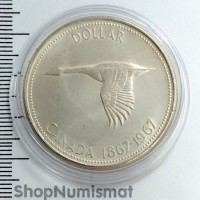 1 доллар 1967 100 лет Конфедерации Канада (гусь), XF-AU [203]