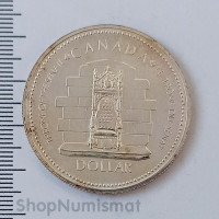 1 доллар 1977 25 лет вступлению на престол Королевы Елизаветы II, Канада, BU (XF)