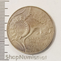10 марок 1972 J Стадион, XX летние Олимпийские Игры в Мюнхене, Германия, XF