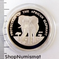 7000 франков 1993 Слон, Экваториальная Гвинея, Proof (Aunc) [119]