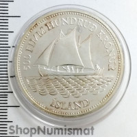 500 крон 1986 100-летие бумажных денег, Исландия, AUnc [62]