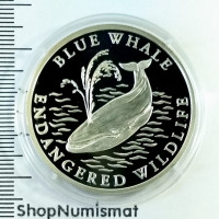 10 долларов 2001 Синий кит, Либерия, Unc (Proof) [104]