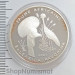 1000 франков 2001 Венценосный журавль, Чад, Proof (Aunc) [85]