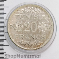 20 франков 1934 (1353), Тунис, XF [246]