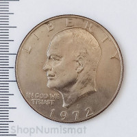 1 доллар 1972 D (Доллар Эйзенхауэра или Лунный доллар), США, XF