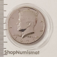 50 центов 1971 Кеннеди half dollar (1/2 доллара), США, AUnc