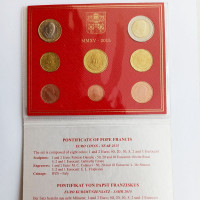Ватикан 2015 официальный набор 8 монет от 1 цента до 2 евро, UNC